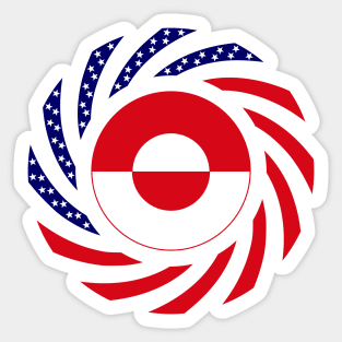 Greenlandic American Multinational Patriot Flag Sticker